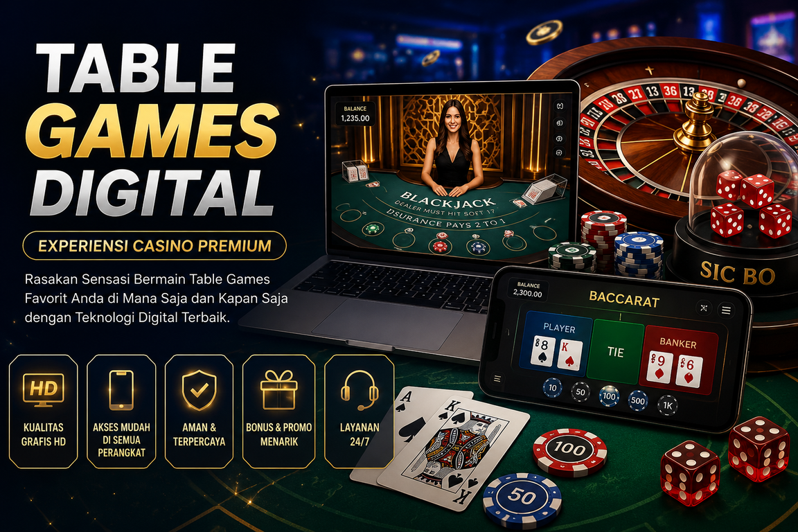 Rahasia Serunya Table Games Digital di Arena Casino Terkemuka