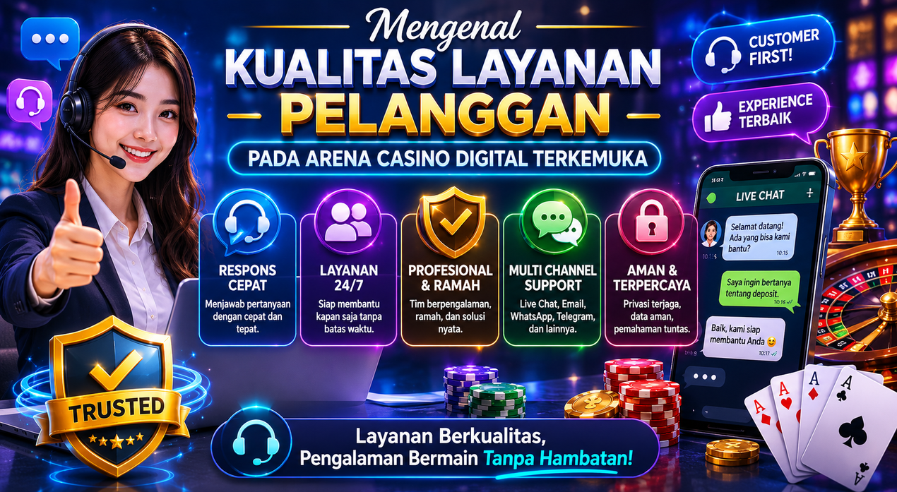 Mengenal Kualitas Layanan Pelanggan pada Arena Casino Digital Terkemuka